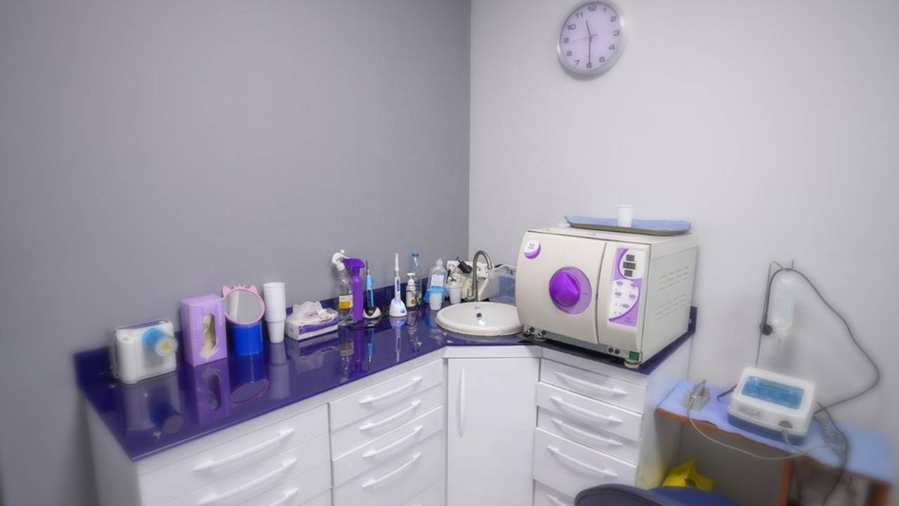elite-smile-clinics-new-cairo-7 Sterile storage area with hygiene equipment at Elite Smile Clinics New Cairo